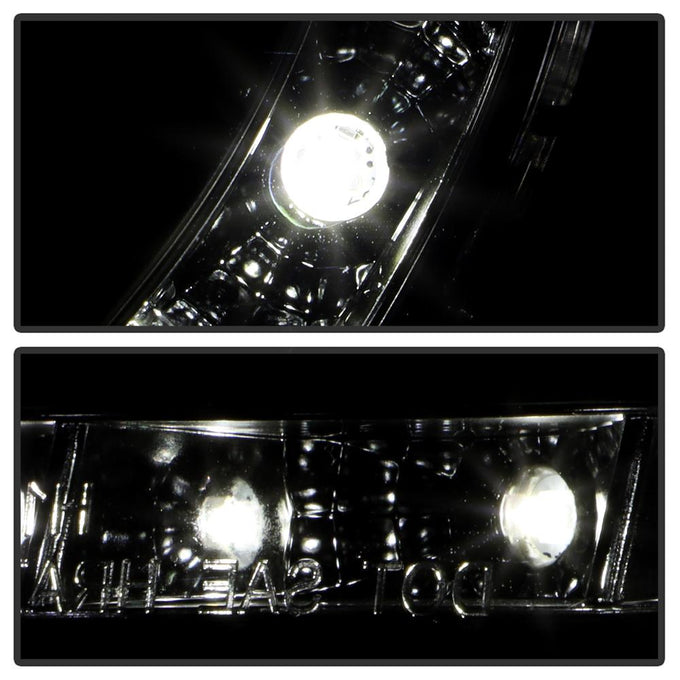DRL Black Projector Headlights <br>04-08 Mazda 3