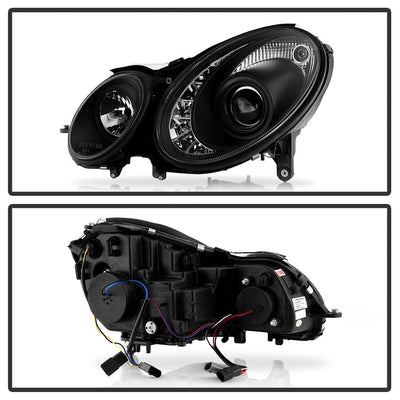 DRL Black Projector Headlights <br>03-06 Mercedes-Benz E320 E500 E55 AMG 2006 E350