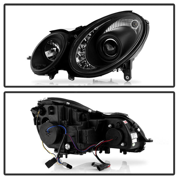 DRL Black Projector Headlights <br>03-06 Mercedes-Benz E320 E500 E55 AMG 2006 E350