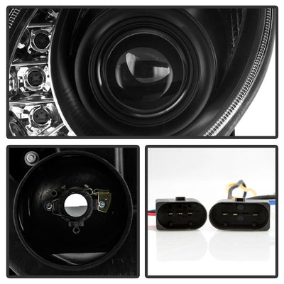 DRL Black Projector Headlights <br>03-06 Mercedes-Benz E320 E500 E55 AMG 2006 E350