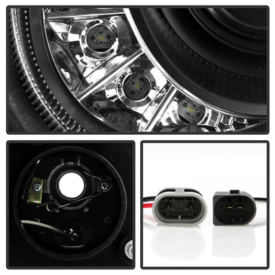 DRL Black Projector Headlights <br>03-06 Mercedes-Benz E320 E500 E55 AMG 2006 E350