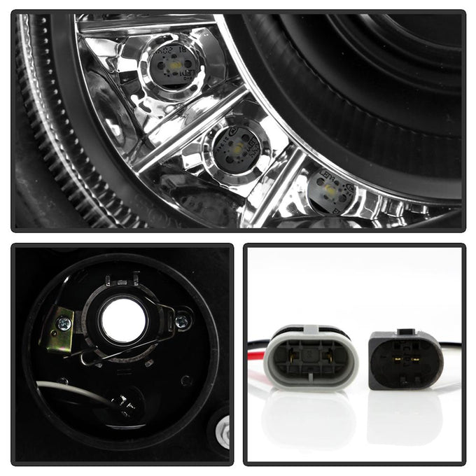 DRL Black Projector Headlights <br>03-06 Mercedes-Benz E320 E500 E55 AMG 2006 E350