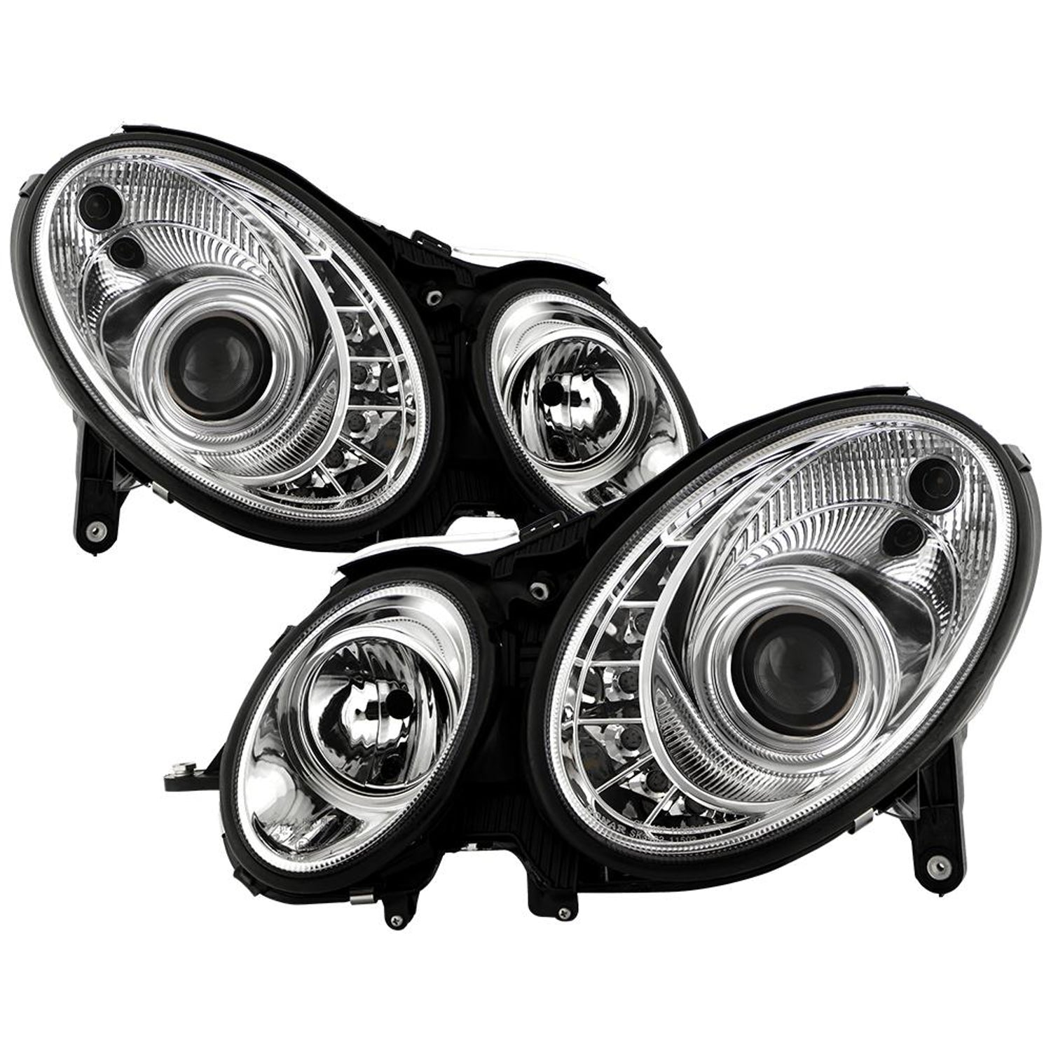 DRL Chrome Projector Headlights <br>03-06 Mercedes-Benz E320 E500 E55 AMG 2006 E350