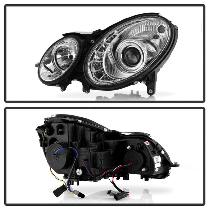 DRL Chrome Projector Headlights <br>03-06 Mercedes-Benz E320 E500 E55 AMG 2006 E350