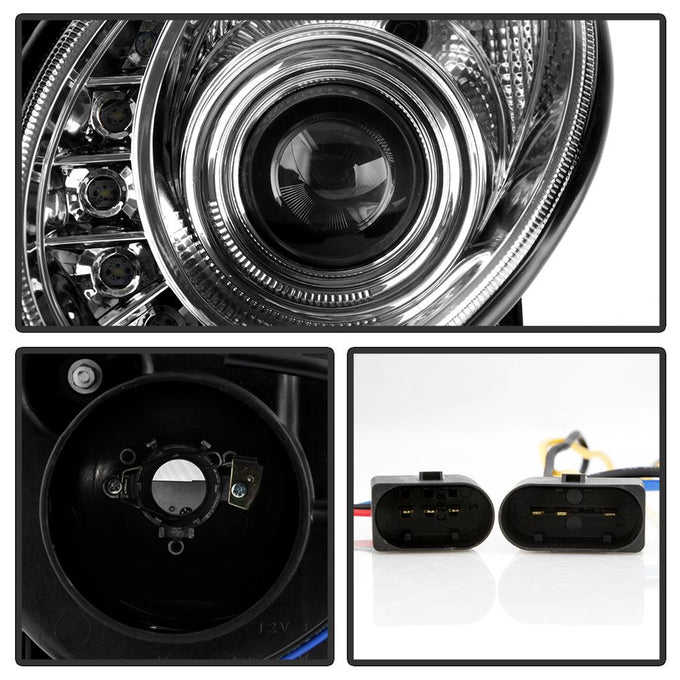 DRL Chrome Projector Headlights <br>03-06 Mercedes-Benz E320 E500 E55 AMG 2006 E350