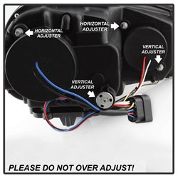 DRL Black Projector Headlights <br>06-09 Volkswagen Jetta Rabbit GTI