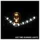 DRL Black Projector Headlights <br>06-09 Volkswagen Jetta Rabbit GTI