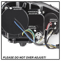 DRL Black Projector Headlights <br>06-09 Volkswagen Jetta Rabbit GTI