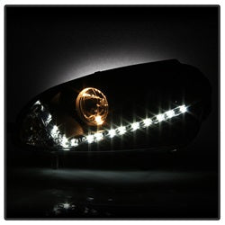 DRL Black Projector Headlights <br>06-09 Volkswagen Jetta Rabbit GTI
