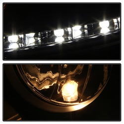DRL Black Projector Headlights <br>06-09 Volkswagen Jetta Rabbit GTI