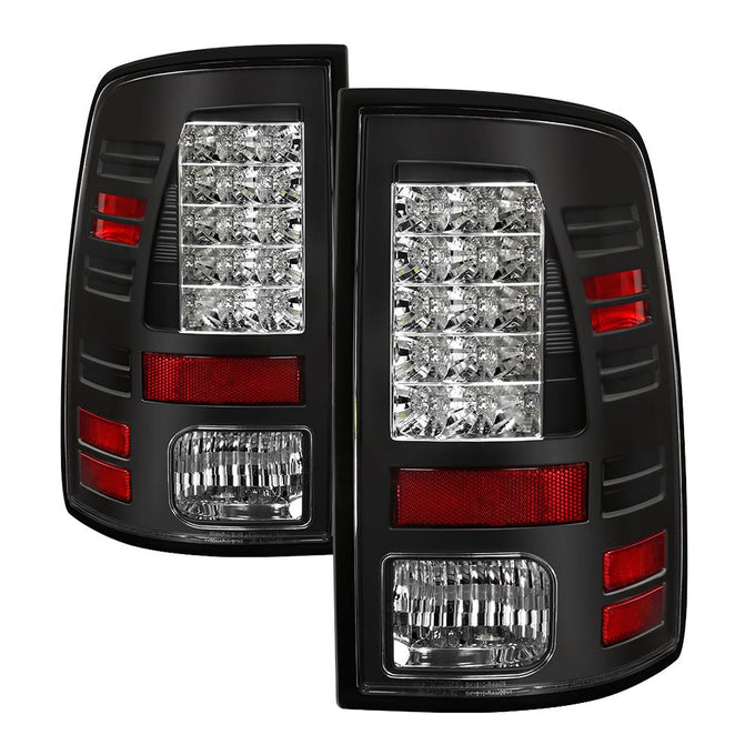 Black LED Tail Lights <br>09-18 Dodge Ram 1500 2500 3500