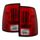 Red Clear LED Tail Lights <br>09-18 Dodge Ram 1500 2500 3500