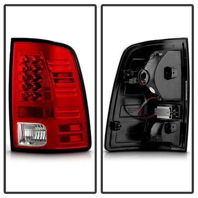 Red Clear LED Tail Lights <br>09-18 Dodge Ram 1500 2500 3500