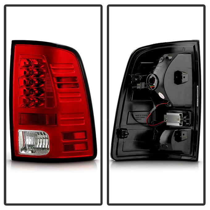 Red Clear LED Tail Lights <br>09-18 Dodge Ram 1500 2500 3500