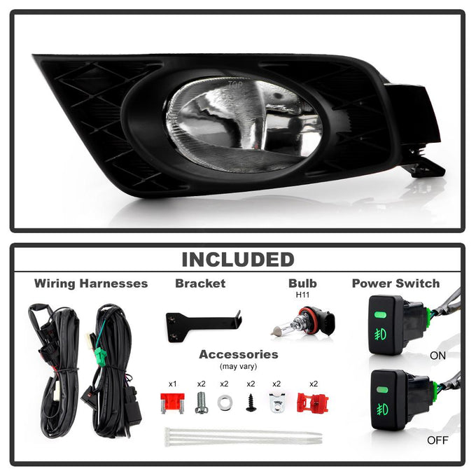 Clear OEM Fog Lights W/Switch <br>08-10 Honda Odyssey