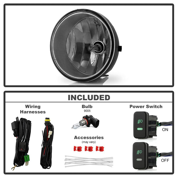 Smoke OEM Fog Lights w/Switch <br>05-11 Toyota Tacoma, 07-13 Tundra, 08-11 Sequoia, 04-06 Solara