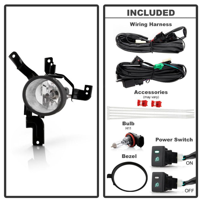 Clear OEM Fog Lights W/Switch <br>07-09 Honda CR-V