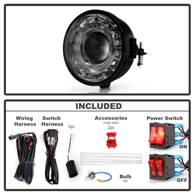 Smoke Halo Projector Fog Lights w/Switch <br>06-10 Ford F-150 06-08 Lincoln Mark LT