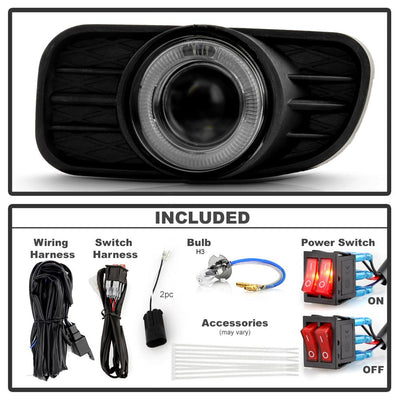 Smoke Halo Projector Fog Lights w/Switch <br>99-04 Jeep Grand Cherokee