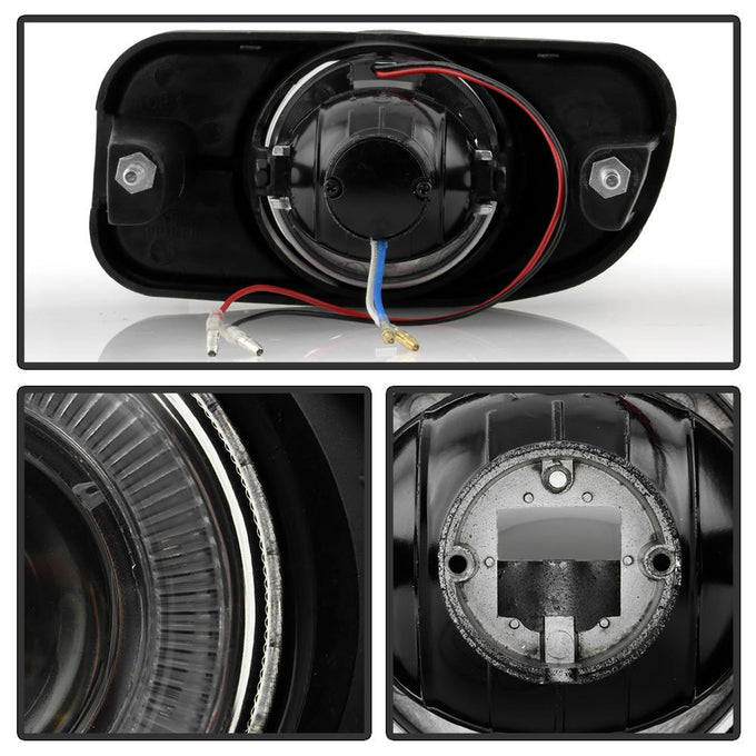 Smoke Halo Projector Fog Lights w/Switch <br>99-04 Jeep Grand Cherokee