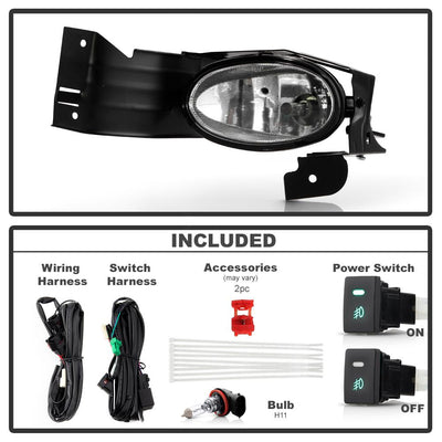Clear OEM Fog Lights w/Switch <br>08-09 Honda Accord