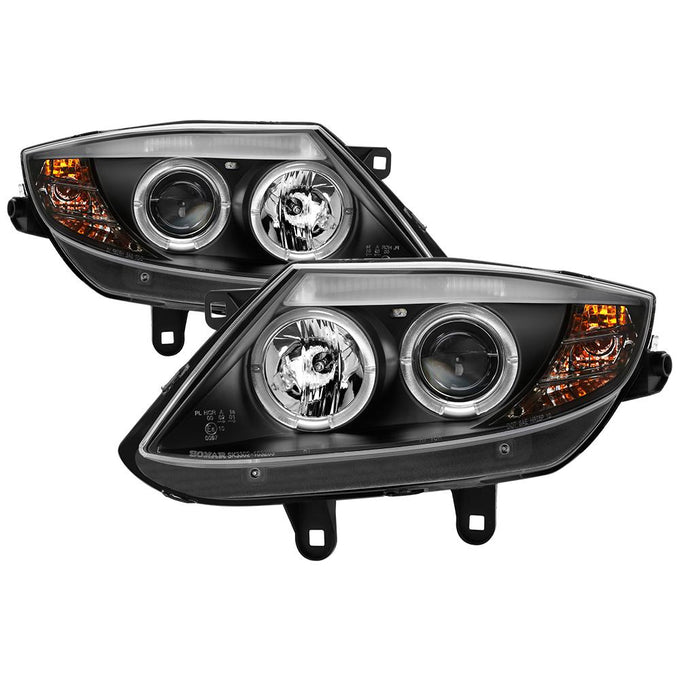 LED Halo Black Projector Headlights <br>03-08 BMW Z4