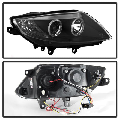 LED Halo Black Projector Headlights <br>03-08 BMW Z4