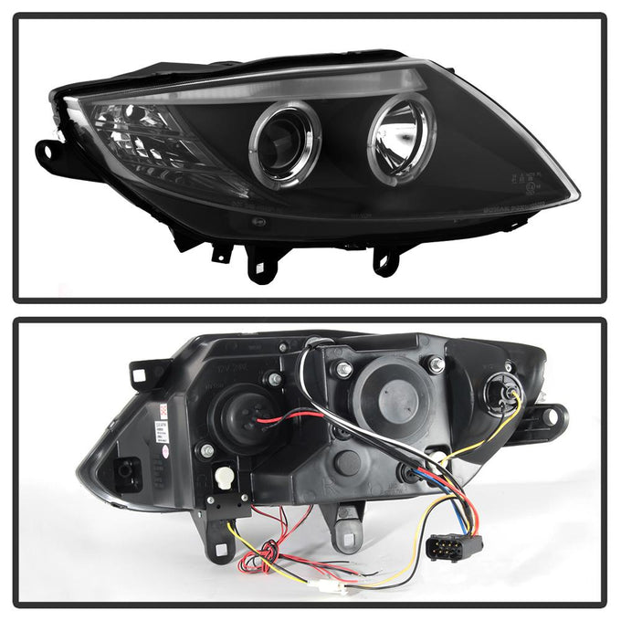 LED Halo Black Projector Headlights <br>03-08 BMW Z4