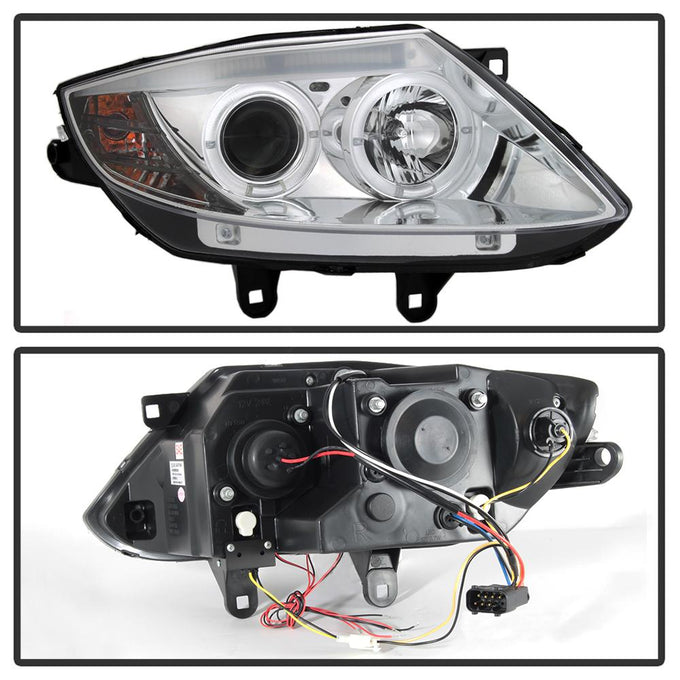 LED Halo Chrome Projector Headlights <br>03-08 BMW Z4