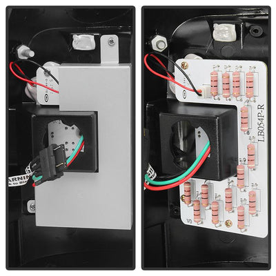 Version 2 Black LED Tail Lights <br>97-03 Ford F150, 99-07 F250-550 Super Duty