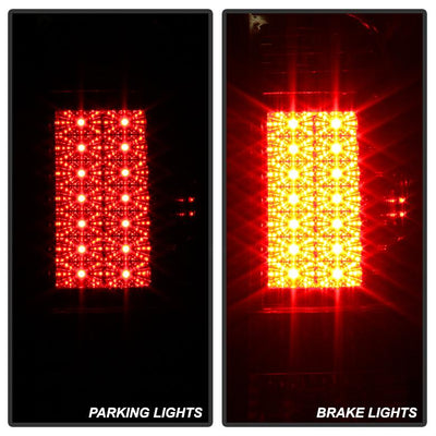 Version 2 Red Clear LED Tail Lights <br>97-03 Ford F150, 99-07 F250-550 Super Duty 04 Ford F-150 Heritage