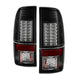 Version 2 Black LED Tail Lights <br>08-16 Ford F250-F450 Super duty