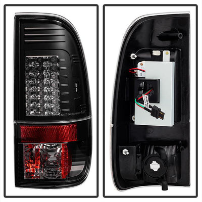 Version 2 Black LED Tail Lights <br>08-16 Ford F250-F450 Super duty
