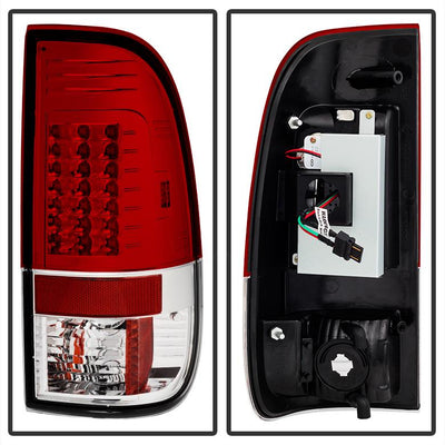 Version 2 Red Clear LED Tail Lights <br>08-16 Ford F250-F450 Super duty