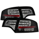Black LED Tail Lights <br>06-08 Audi A4 A4 Quattro