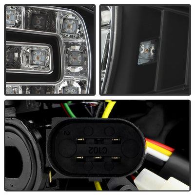 Black LED Tail Lights <br>06-08 Audi A4 A4 Quattro
