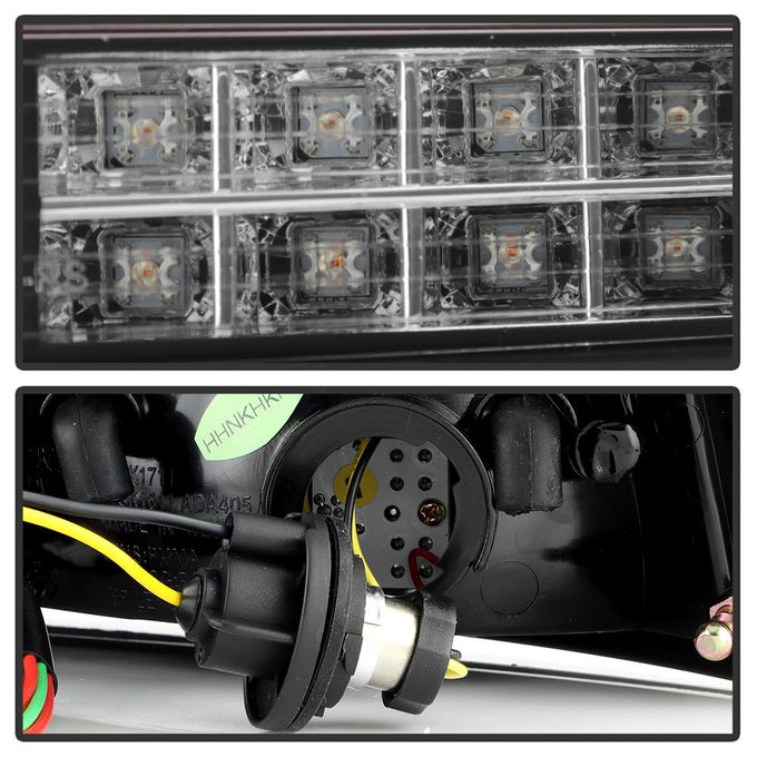 Black LED Tail Lights <br>06-08 Audi A4 A4 Quattro