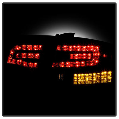 Black LED Tail Lights <br>06-08 Audi A4 A4 Quattro