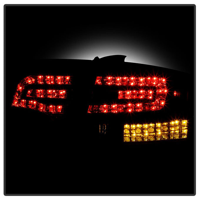 Black LED Tail Lights <br>06-08 Audi A4 A4 Quattro