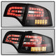 Black LED Tail Lights <br>06-08 Audi A4 A4 Quattro