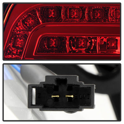 Red Clear LED Tail Lights <br>06-08 Audi A4 A4 Quattro