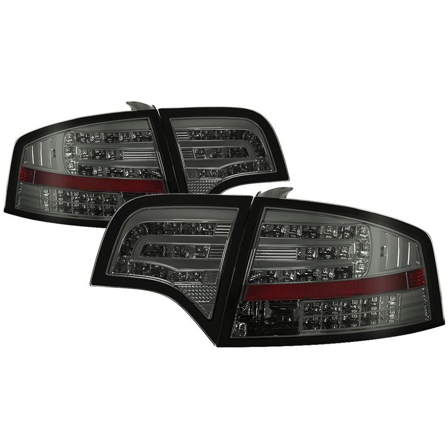 Smoke LED Tail Lights <br>06-08 Audi A4 A4 Quattro