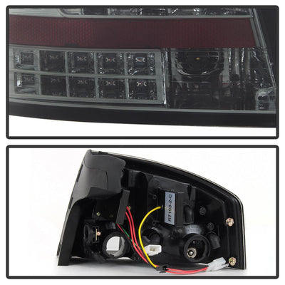 Smoke LED Tail Lights <br>06-08 Audi A4 A4 Quattro