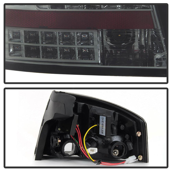 Smoke LED Tail Lights <br>06-08 Audi A4 A4 Quattro