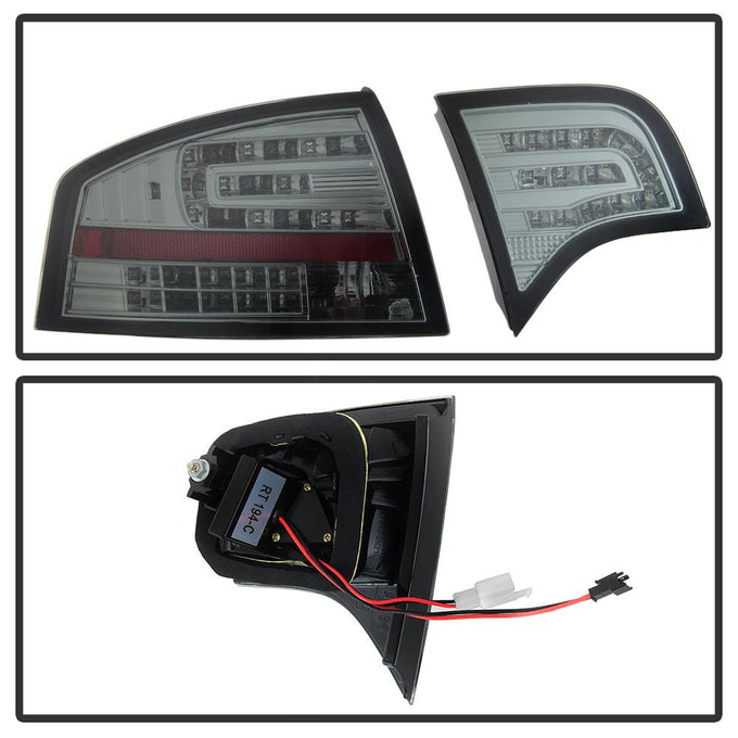 Smoke LED Tail Lights <br>06-08 Audi A4 A4 Quattro