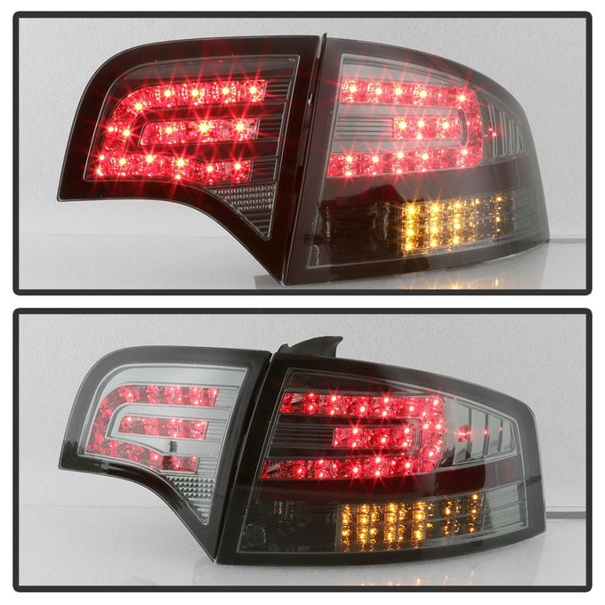 Smoke LED Tail Lights <br>06-08 Audi A4 A4 Quattro
