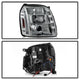 LED Halo Chrome Projector Headlights <br>07-14 GMC Yukon XL 1500 Yukon 07-13 GMC Yukon XL 2500