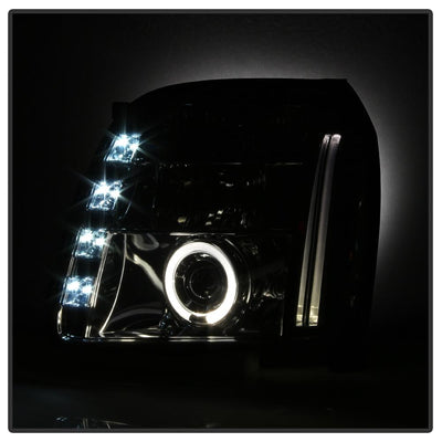 LED Halo Smoke Projector Headlights <br>07-14 GMC Yukon XL 1500 Yukon 07-13 GMC Yukon XL 2500
