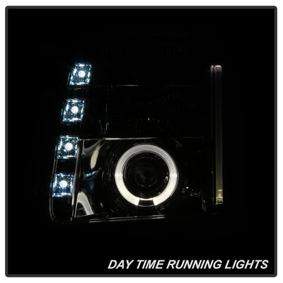 LED Halo Smoke Projector Headlights <br>07-14 GMC Yukon XL 1500 Yukon 07-13 GMC Yukon XL 2500