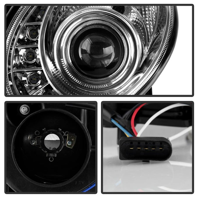 DRL Chrome Projector Headlights <br>07-09 Mercedes-Benz E63 AMG E350 E550 E320 E280 E500 08-09 E300
